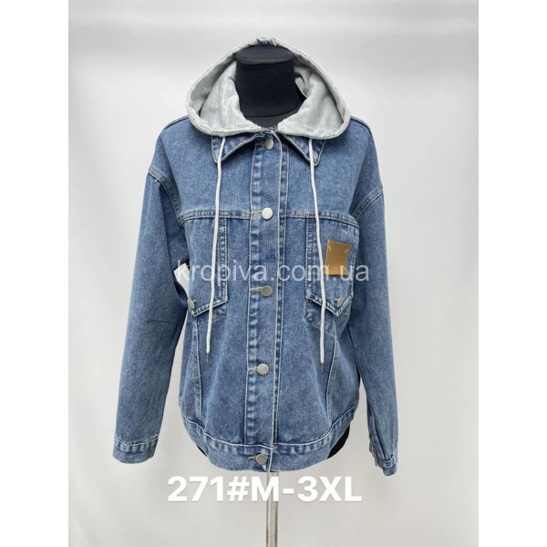 Женская куртка джинс норма оптом 270124-655