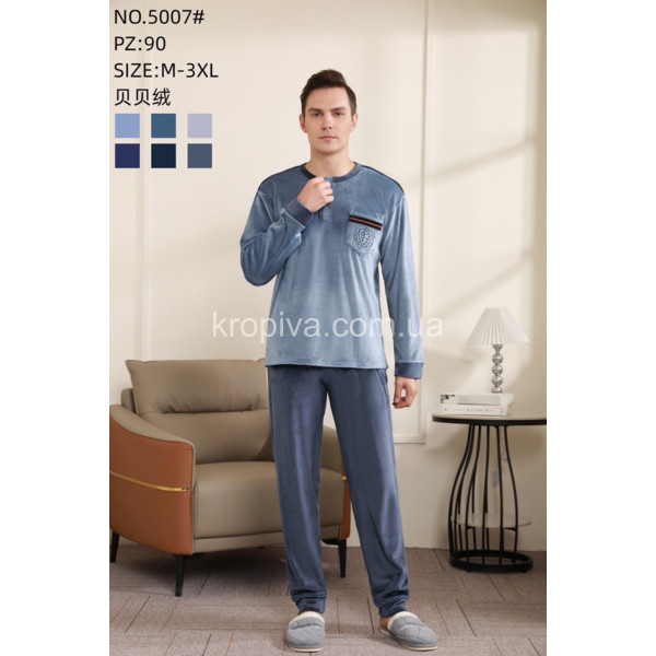Мужская пижама велюр полубатал оптом  (111023-751)